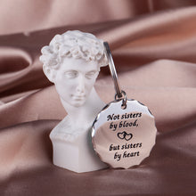 Load image into Gallery viewer, Best Friend Gifts Sister Keychain for Women Girls BFF Gift Not Sisters by Blood But Sisters by Heart Friendship Birthday Graduation Wedding Key Ring Pendant Charm