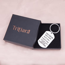 Load image into Gallery viewer, Boyfriend/Girlfriend Couples Keychain Gift -Love Keyring for Him Women Men Her Birthday Wedding engraving Keycharm Present-May Not Be Your First Date Your First Kiss