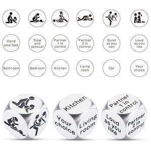 3 Pc Anniversary Birthday Gifts for Him Her Christmas Gifts for Husband Couple Date Night Dice Gift Couple Gifts for Boyfriend Girlfriend 1 Year Anniversary for Wife Weeding Christmas Valentines Gifts