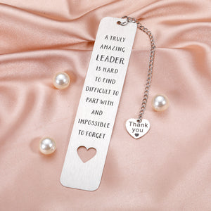 Leader Appreciation Gifts for Women Men Boss Day Thank You Gifts Bookmark for Boss Lady Supervisor Coworker Farewell Leaving Leadership Gift for Mentor Coach Retirement Promotion Birthday Holiday Gift