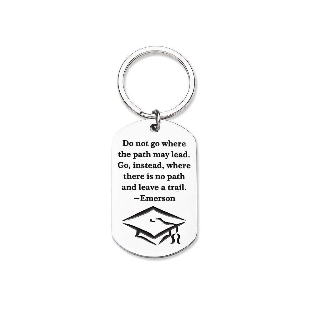 Inspirational Gift Keychain -Graduation Gifts for Him Her Women Middle High School,College Graduates Teen Young Adult Girl Boys Friends Son Daughter from Dad Mom