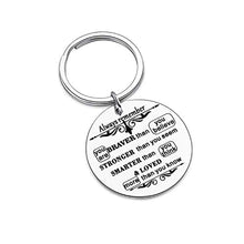 Load image into Gallery viewer, Valentines Keychain Giftss for Men Women Teenage Pendant Always Remember You are Braver Than You Believe Inspirational Graduation Keychain Gift Engraved Charm
