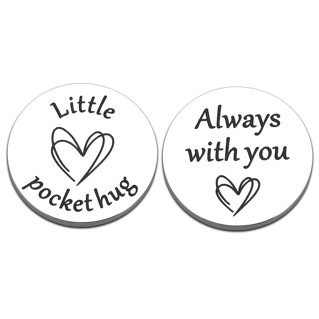 Pocket Hug Token for Boyfriend Long Distance Relationship Valentines Christmas Miss You Gifts for Friends Family Good Luck Stocking Stuffers Back to School Gifts for Teens Son Daughter Thinking of You