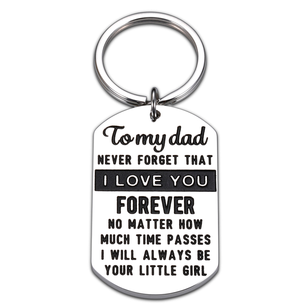 Dad Christmas Gifts I Love You Dad Keychain from Daughter Christmas Father’s Day Gifts for Daddy Stepdad Father Bonus Dad Husband Birthday Valentine Wedding Gift To My Dad for Father of the Bride Papa