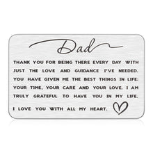 Load image into Gallery viewer, Dad Christmas Wallet Card Gifts for Fathers Day Giftss from Daughter Son Kids I Love You Dad Gift for Stepdad Husband Bonus Dad Thank You Dad Father of the Bride Present for Birthday Valentine Wedding
