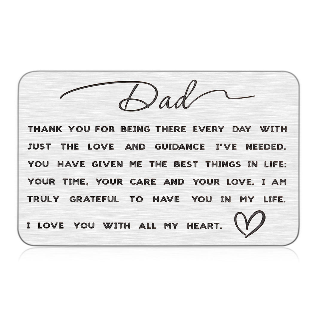 Dad Christmas Wallet Card Gifts for Fathers Day Giftss from Daughter Son Kids I Love You Dad Gift for Stepdad Husband Bonus Dad Thank You Dad Father of the Bride Present for Birthday Valentine Wedding