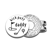 Load image into Gallery viewer, Golf Ball Marker Dad Gifts for Birthday Christmas from Daughter Son Funny Golf Gifts for Men Golfing Gifts for New Dad Stepdad Golf Lover Father’s Day Valentines Gifts Golfer Husband Magnetic Hat Clip
