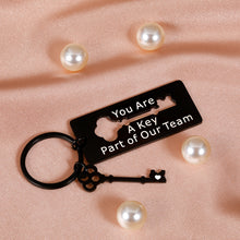 Load image into Gallery viewer, Coworker Appreciation Gifts You Are A Key Part of Our Team Keychain for Boss Employee Office Colleague Friends Leaving Farewell Thank You Christmas Gifts for Women Men Leader Retirement Birthday Gifts
