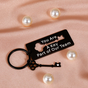 Coworker Appreciation Gifts You Are A Key Part of Our Team Keychain for Boss Employee Office Colleague Friends Leaving Farewell Thank You Christmas Gifts for Women Men Leader Retirement Birthday Gifts