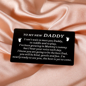New Daddy Gifts for Men Him New Dad Wallet Card Insert for First Time Dad to be Fathers Day Christmas Pregnancy Baby Announcement Expecting Dad Gifts for Parents Soon to Be Dad Husband Valentines Gift