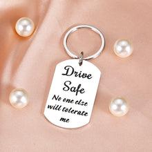 Load image into Gallery viewer, Drive Safe Keychain Gifts for Boyfriend Christmas Valentines Gifts for Him Her Girlfriend Anniversary Husband Gifts from Wife Fiance Birthday Cute Couple Love Gifts Son New Driver Stocking Stuffers
