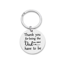 Load image into Gallery viewer, Father Gifts for Him Step Dad Father in Law Keychain from Daughter Son Adoptive Parents - Bonus dad keychain - Dad gift - Papa Daddy Keychain
