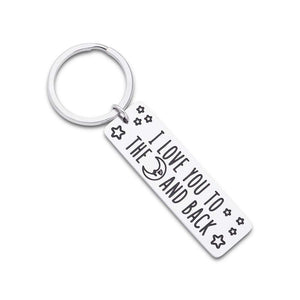 Inspirational Gift Keychain- I Love You to The Back- Couple Keychain Gifts for Girlfriend Boyfriend Women Friends Wife Him Her Husband Birthday