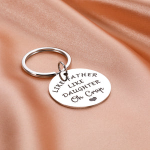 Dad Gifts from Daughter Funny Dad Gifts for Dad Birthday Fathers Day Like Father Like Daughter Keychain for Daddy Husband Stepdad New Dad to be from Kids Stepdaughter Wife Valentines Christmas Gifts