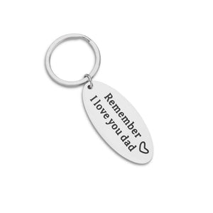 Dad Keychain Gift-Father's Day Gifts from Daughter Son Kids Wife, Christmas Birthday Valentines Mothers Day Gift Idea for Stepfather in Law Bride Family Member-Remember I Love You Dad