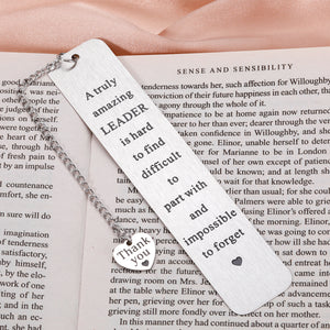 Farewell Gifts for Coworkers Manager Boss Day Gifts Bookmark for Women Men Great Leaders Thank You Boss Gifts for Supervisor New Job Goodbye Promotion Mentor Coach Boss Lady Retirement Holiday Gift