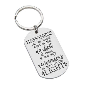 Inspirational Graduation Keychain Gifts For Men Women Teen Boys Girls Friends - BFF Gifts- Harry Potter Fans-Happiness Can Be Found Even in The Darkest of Times Birthday Graduation Albus Dumbledore