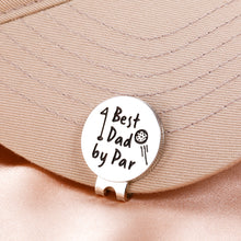 Load image into Gallery viewer, Golf Ball Marker Dad Gifts for Birthday Fathers Day from Daughter Son Best Dad by Par Golf Gifts for Men Golfer Husband from Wife New Daddy Stepdad Golf Lovers Valentines Christmas Magnetic Hat Clip
