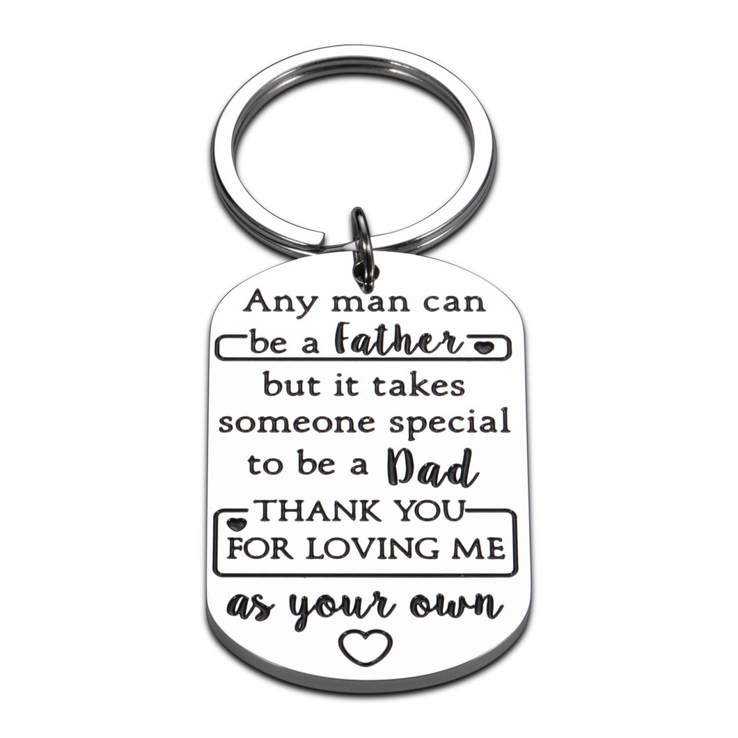 Dad Gifts from Daughter Son Fathers Day Gifts for Stepdad from Kids Thank You Gifts Keychain for Daddy Stepfather Bonus Dad Christmas Birthday Valentines Anniversary Thanksgiving Presents for Men Papa