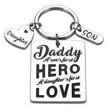 Load image into Gallery viewer, Christmas Gifts for Dad from Daughter Son Dad Appreciation Gifts for Men Father’s Day Keychain for Daddy Birthday New Dad Stepdad Bonus Dad Husband Gifts from Kids Valentines Father of the Bride Papa
