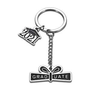 Graduation Gifts for Seniors Class of 2021 Keychain for Him Her College Master High School Graduation Gifts for Teen Boys Girls Best Friends Inspirational Charm Keyring for Son Daughter from Mom Dad