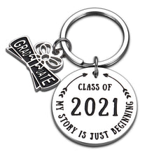 Load image into Gallery viewer, Class of 2021 Graduation Gifts for Him Her High School Graduation Seniors Nurse Masters Inspirational Keychain Gifts for College Medical Student Women Men Grads Coming of Age Presents for Son Daughter
