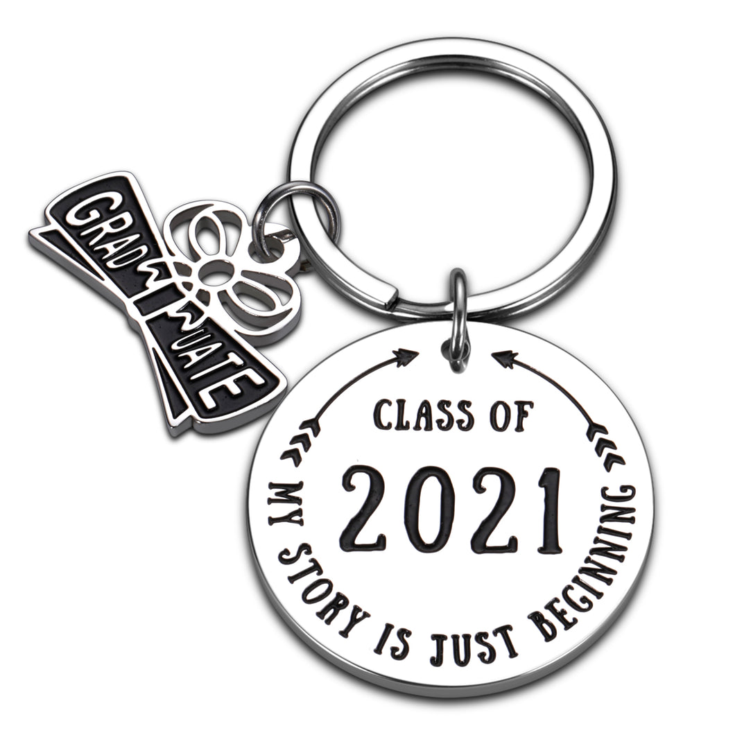 Class of 2021 Graduation Gifts for Him Her High School Graduation Seniors Nurse Masters Inspirational Keychain Gifts for College Medical Student Women Men Grads Coming of Age Presents for Son Daughter