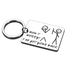 Load image into Gallery viewer, Funny Friendship Gift for Women Men Best Friend Keychain for Friends BFF Besties I’ve Got Your Back Stick Figures Birthday Christmas Graduation Valentines Gifts for Him Her Son Daughter Brother Sister
