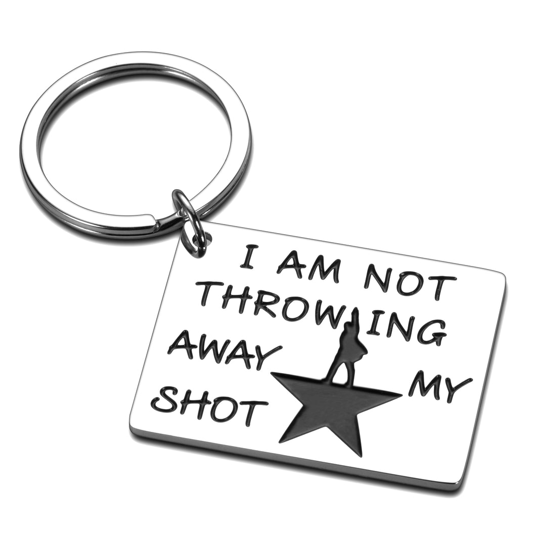 Hamilton Musical Merchandise Gifts for Teens Not Throwing Away My Shot Broadway Musical Jewelry for Birthday Graduation Christmas Valentines Inspirational Theatre Keepsake for Friends Girls Boys