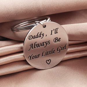 Father's Day Gifts for Dad from Daughter - I'll Always be Your Little Girl-Father of Bride,Keychain Gift Father Daughter Gift, Dad Birthday Gift, Dad Christmas Gift (DAD-Girl)