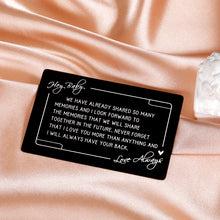 Load image into Gallery viewer, Romantic Wallet Card for Boyfriend Husband Anniversary Christmas Gifts for Hubby Fiance Him from Wife Girlfriend I Love You Gifts for Couple Valentine Birthday Wedding Engagement Gifts for Men Groom
