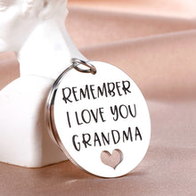 Load image into Gallery viewer, Grandma Gifts Keychain from Grandchild Grandson Granddaughter Mothers Day Gifts for Grandmother Remember I Love You Grandma Keyring Birthday Christmas Thanksgiving Wedding Presents
