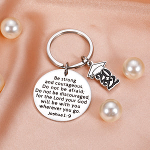 Class of 2022 Graduation Gifts Keychain for Him Her Inspirational Christian Bible Verse Gifts for High School College Boys Girls Grad Gifts for Senior Nurse Medical School Students Master PhD Friends