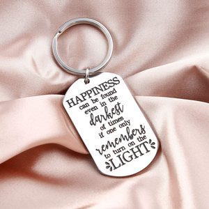 Inspirational Graduation Keychain Gifts For Men Women Teen Boys Girls Friends - BFF Gifts- Harry Potter Fans-Happiness Can Be Found Even in The Darkest of Times Birthday Graduation Albus Dumbledore