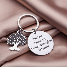 Load image into Gallery viewer, Mothers Day Mom Keychain Gift for Mom from Daughter-Mother of the Bride Stepmom In Law -The Love Between A Mother &amp; Daughter is Forever -Family Graduation Birthday Christmas Wedding Day Pendant
