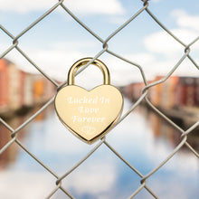 Load image into Gallery viewer, Heart Lock Gifts for Boyfriend Girlfriend Love Lock Keepsake for Couple Valentines Anniversary Engraved Heart Padlock Gifts for Husband Hubby Wife Fiance Romantic Gifts for Wedding Engagement Birthday
