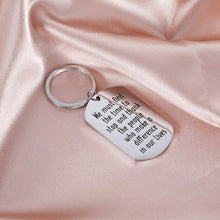 Load image into Gallery viewer, Christmas Thanksgiving Gifts Retirement Funny Keychain for Women Men Girls  Friends Family We Must Find Time to Stop and Thank The People Who Make A Difference in Our Lives Keyring Charm
