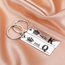 Load image into Gallery viewer, Valentines Day Gifts for Him Boyfriend Girlfriend His and Her Matching Keychain for Couples Husband Wife Anniversary Wedding Birthday Gift for Bride Groom Newlywed Engagement Christmas Fiance Men Gift
