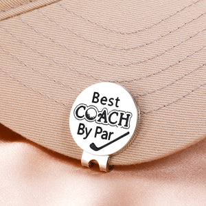 Best Coach Golf Ball Marker Gifts for Coach Retirement Christmas Thank You Gifts for Men Golfer Sports Team Appreciation Gifts for Coach Golf Lover Coworker Friend Birthday Golf Gift Magnetic Hat Clip