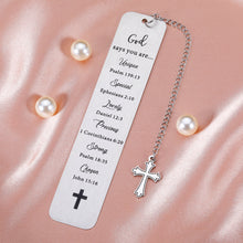 Load image into Gallery viewer, Bible Verse Inspirational Christian Gifts for Women Men Religious Bookmarks for Bible Prayer Son Daughter Teens Christmas Birthday Baptism Encouragement Gifts for Easter Godchild Friends Church Gifts
