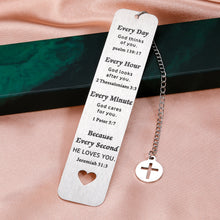 Load image into Gallery viewer, Christian Gifts for Women Men Bible Verse Inspirational Religious Bookmark Gifts for Son Daughter Friend Bible Prayer Christmas Birthday Baptism Easter Godchild Get Well Soon Gifts Church Bulk Gifts
