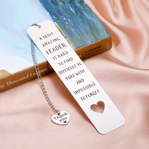Leader Appreciation Gifts for Women Men Boss Day Thank You Gifts Bookmark for Boss Lady Supervisor Coworker Farewell Leaving Leadership Gift for Mentor Coach Retirement Promotion Birthday Holiday Gift