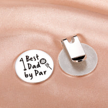 Load image into Gallery viewer, Golf Ball Marker Dad Gifts for Birthday Fathers Day from Daughter Son Best Dad by Par Golf Gifts for Men Golfer Husband from Wife New Daddy Stepdad Golf Lovers Valentines Christmas Magnetic Hat Clip
