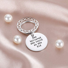 Load image into Gallery viewer, Inspirational Graduation Gift Keychain for Women Her Teen Girls Class 2021 Nurse She Believed She Could so She Did Graduation Birthday Present Keyring
