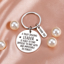 Load image into Gallery viewer, Team Leader Thank You Boss Gifts Keychain for Men Women Supervisor Boss Day Leaving Goodbye Farewell Gifts for Manager Mentor Coach Promotion New Job Retirement Leadership Employee Appreciation Gifts
