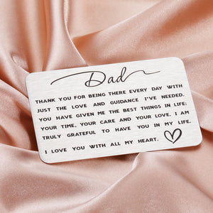 Dad Christmas Wallet Card Gifts for Fathers Day Giftss from Daughter Son Kids I Love You Dad Gift for Stepdad Husband Bonus Dad Thank You Dad Father of the Bride Present for Birthday Valentine Wedding