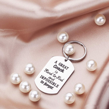 Load image into Gallery viewer, Coach Keychain Sports Gifts for Men Woman Boys Football Basketball Baseball Swimming Soccer a Great Coach is Hard to Find and Impossible to Forget Birthday Match Cheer Key Ring
