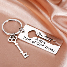 Load image into Gallery viewer, Thank You Gifts for Coworkers Team Gifts for Employee Appreciation Manger Boss Farewell Leaving Going Away Birthday Gifts Keychain for Staff Coach You Are A Key Part of Our Team for Teacher Retirement
