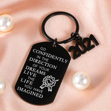 Load image into Gallery viewer, Graduation Gifts for Him Her Class of 2021 Inspirational Keychain for College Son Daughter Seniors High School Graduation Gifts for Teen Boys Girls Motivational Keyring for Nurse Graduates Best Friend
