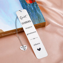 Load image into Gallery viewer, Leader Employee Appreciation Gifts Bookmark for Female Male Boss Day Thank You Gifts for Mentor Manager Supervisor Boss Lady Gift for Coworker Farewell Retirement Promotion New Job Birthday Book Lover
